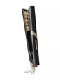 Beige adjustable temperature curling iron with European plug from Trendsi, featuring a sleek design for versatile styling.