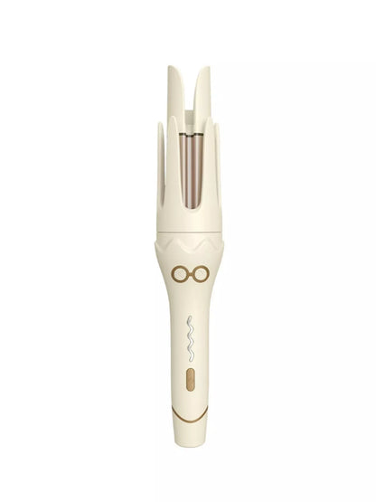 Beige automatic rotating curling iron by Trendsi with European plug, showcasing curling barrel and ergonomic handle.