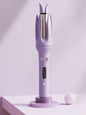 Beige automatic hair curling iron by Trendsi with North American plug, featuring a sleek design for effortless curls.