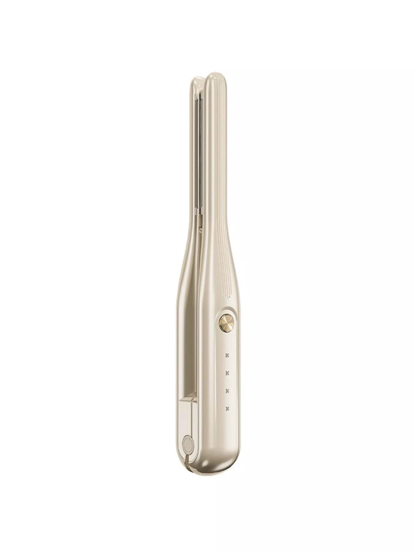 Beige adjustable temperature hair straightener from Trendsi showing the sleek, modern design with temperature controls.