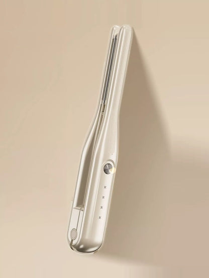 Beige adjustable temperature hair straightener by Trendsi with sleek design and digital temperature controls.