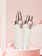 Beige portable eyebrow trimmer by Trendsi with compact design for precise eyebrow grooming.