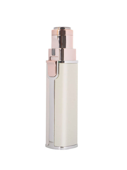 Beige portable eyebrow trimmer by Trendsi with a compact design for precise eyebrow grooming.