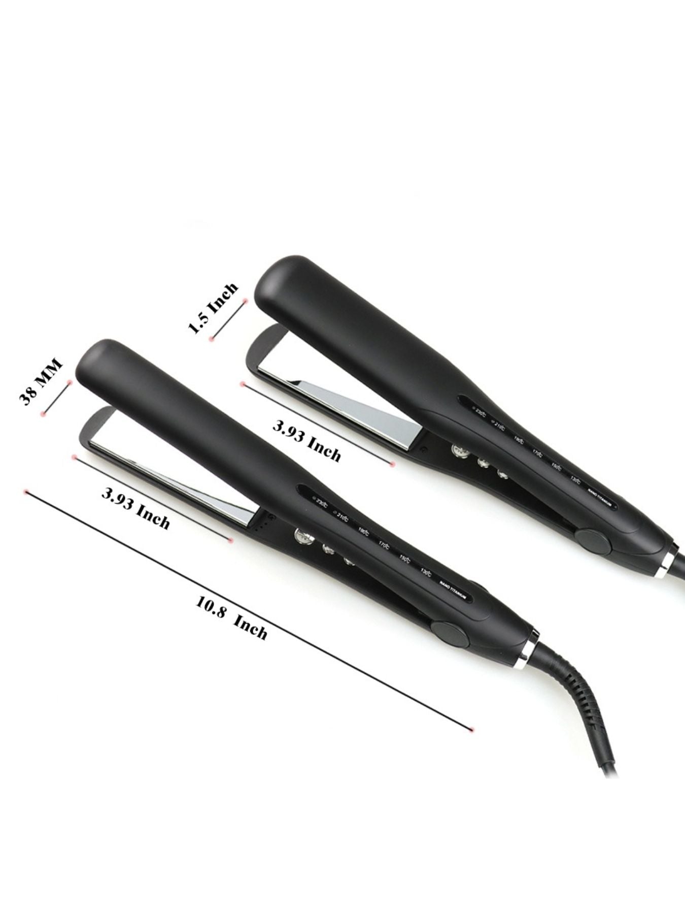 Trendsi fast heating hair straightener with large size North American plug, sleek design for smooth, straight hair styling.