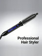 Black Trendsi 18mm European plug temperature control curling iron with ergonomic handle and adjustable heat settings