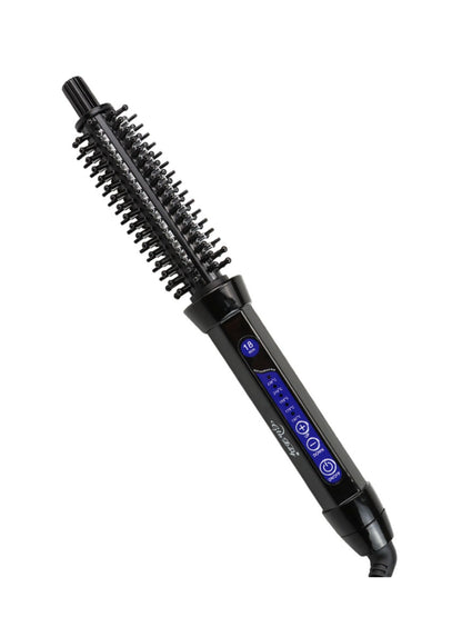 Black Trendsi 18mm European plug curling iron with temperature control for sleek, styled hair.