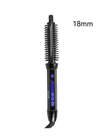 Trendsi black 18mm European plug temperature control curling iron with ceramic barrel for smooth, styled curls.