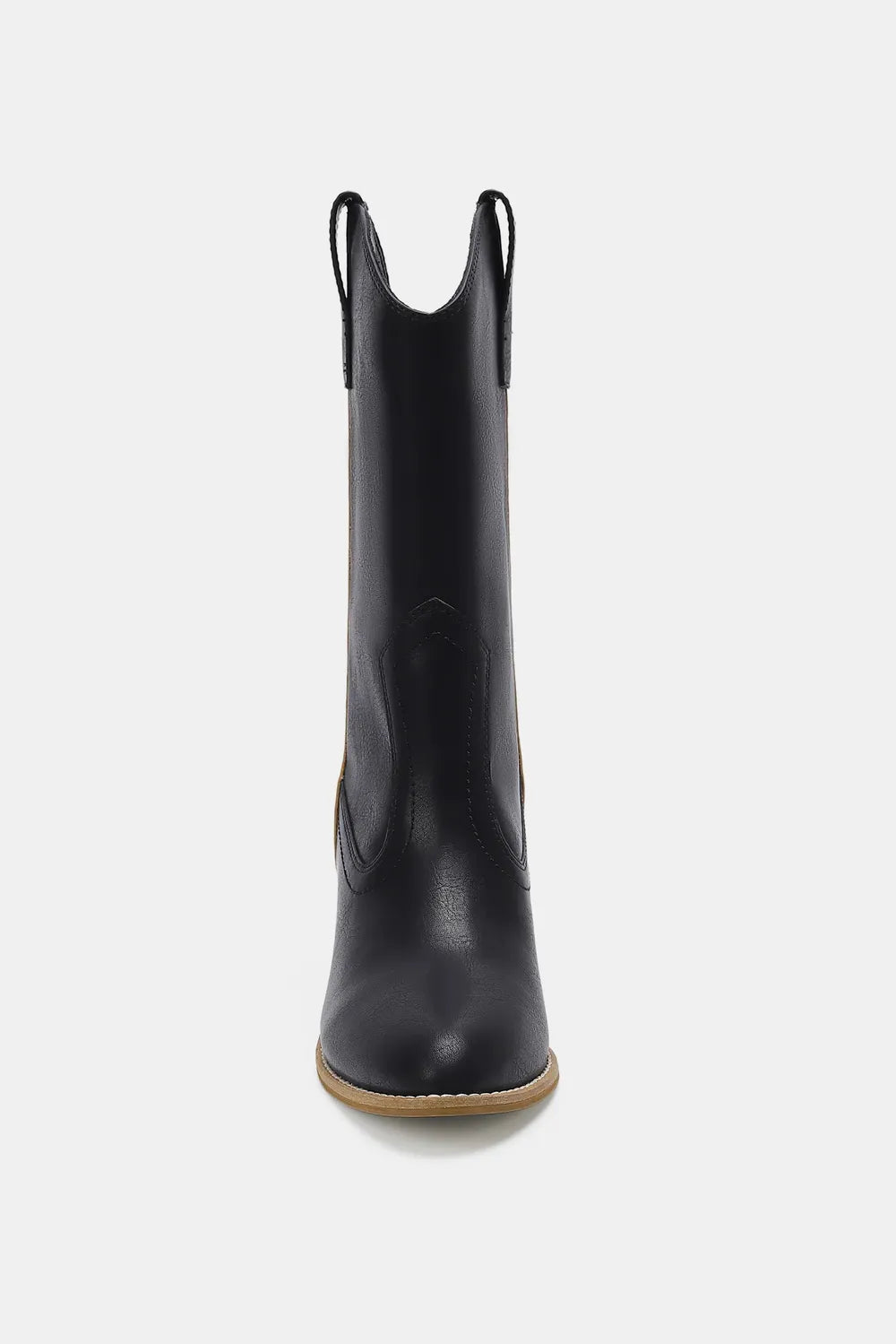 Black Beast Fashion butterfly cut detail point toe boots with sleek design and stylish silhouette, perfect for trendy footwear.