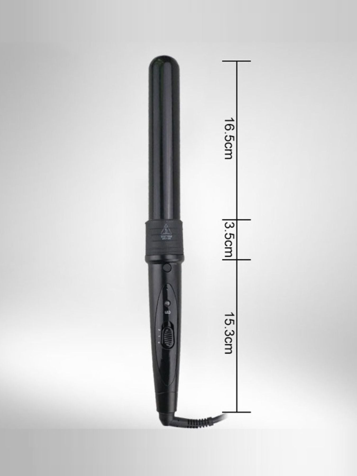 Black Trendsi 6-in-1 interchangeable curling iron with European plug, versatile styling tools for creating various curls.