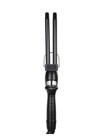 Black adjustable temperature curling iron by Trendsi with European plug, featuring a sleek design for versatile styling.
