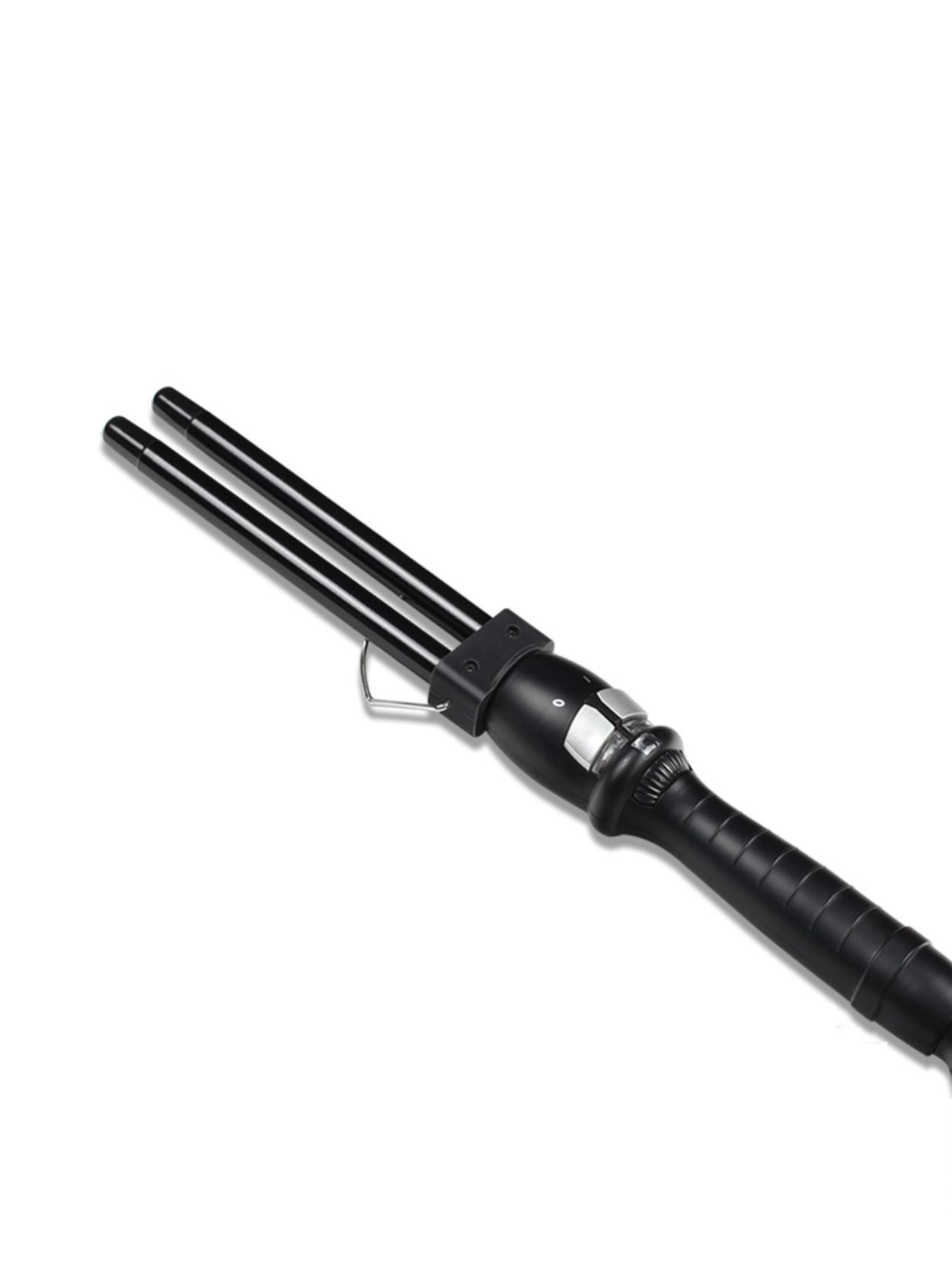 Black Trendsi adjustable temperature curling iron with European plug and ergonomic handle for versatile hair styling.