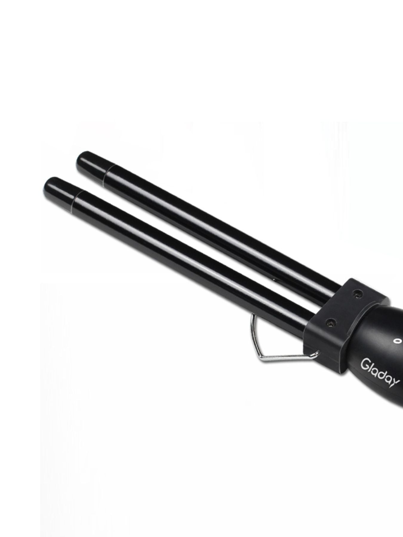 Black adjustable temperature curling iron by Trendsi with European plug, designed for creating styled curls and waves.