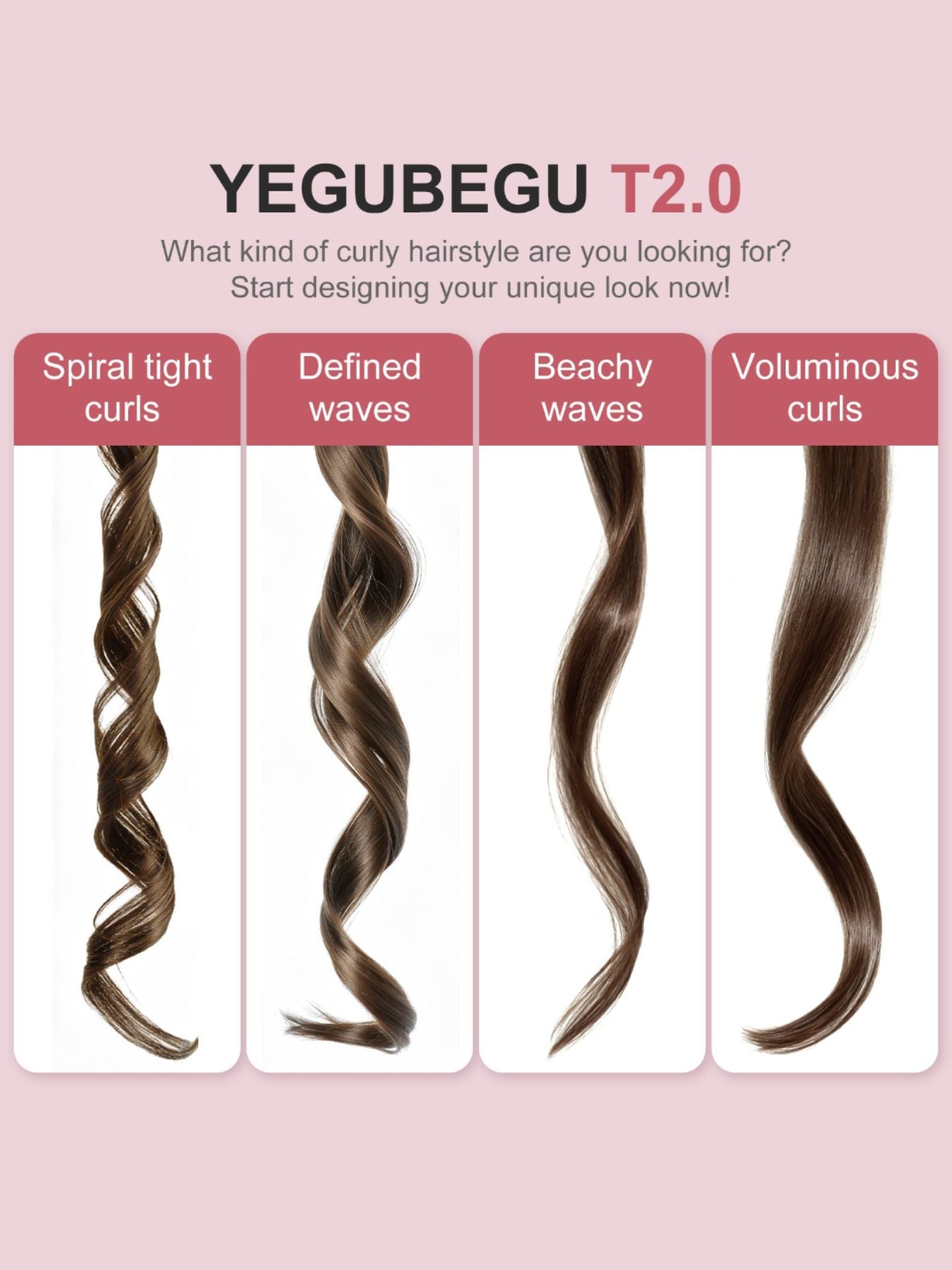 Black Trendsi adjustable temperature hair curling iron with European plug, featuring a sleek design and ceramic barrel for versatile styling.