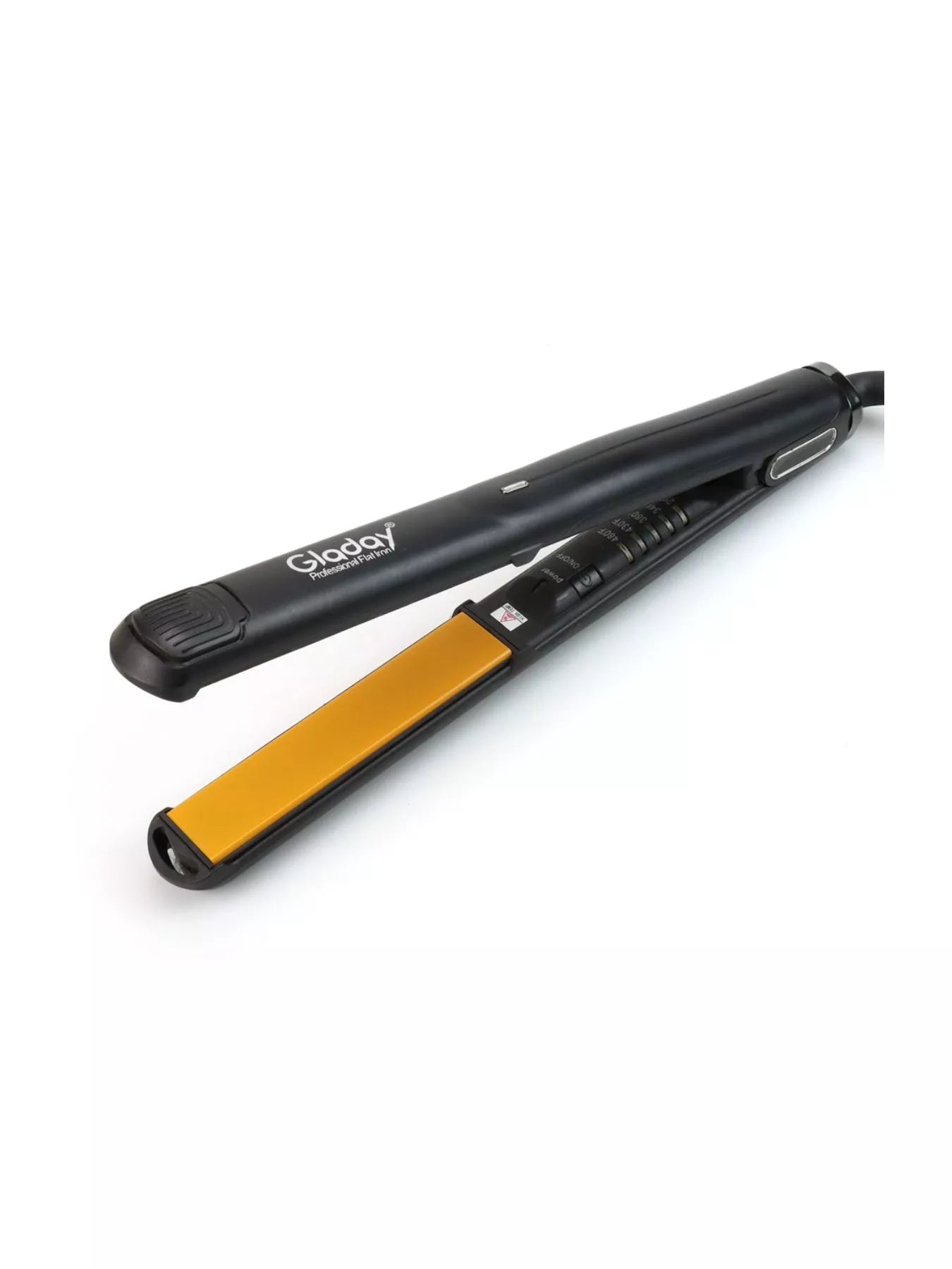 Black Trendsi adjustable temperature hair straightener with European plug for versatile styling and heat control.