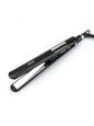 Black Trendsi adjustable temperature hair straightener with European plug, featuring ceramic plates for sleek styling.