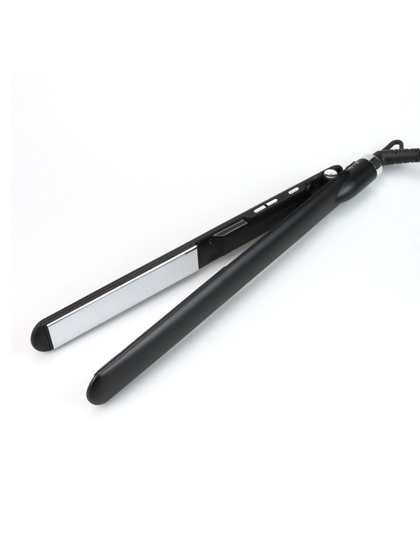 Black Trendsi adjustable temperature hair straightener with European plug for versatile styling.