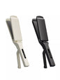 Black adjustable temperature hair straightener by Trendsi with European plug, designed for sleek, straight hair styling.