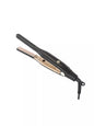 Black adjustable temperature hair straightener by Trendsi with European plug and ceramic plates for sleek styling.