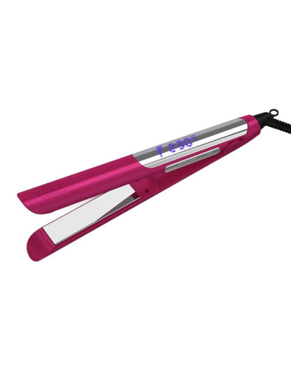 Black Trendsi adjustable temperature hair straightener with European plug, designed for versatile styling and heat control.