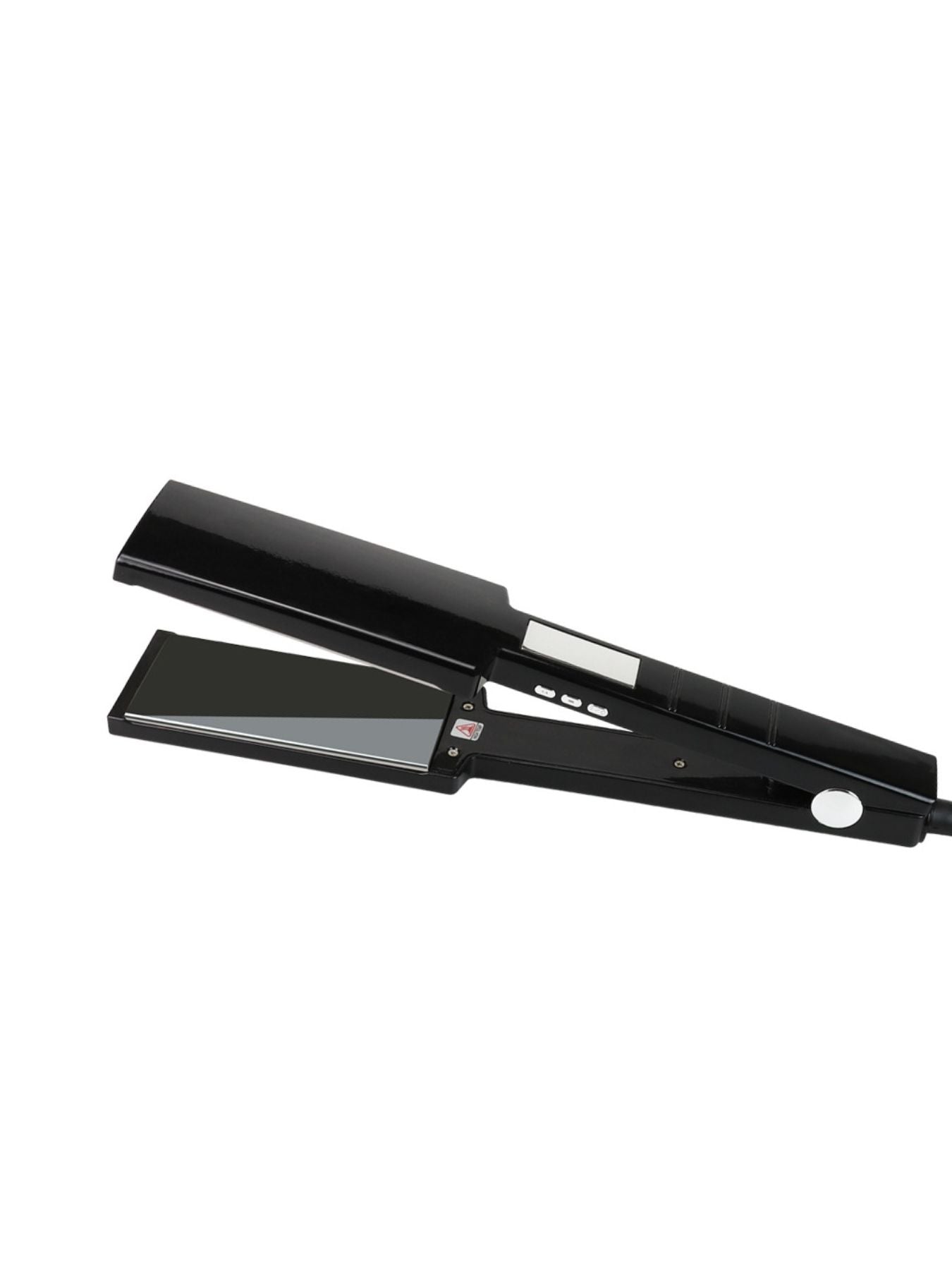 Black Trendsi fast heating hair straightener with European plug for sleek, straight hair styling.