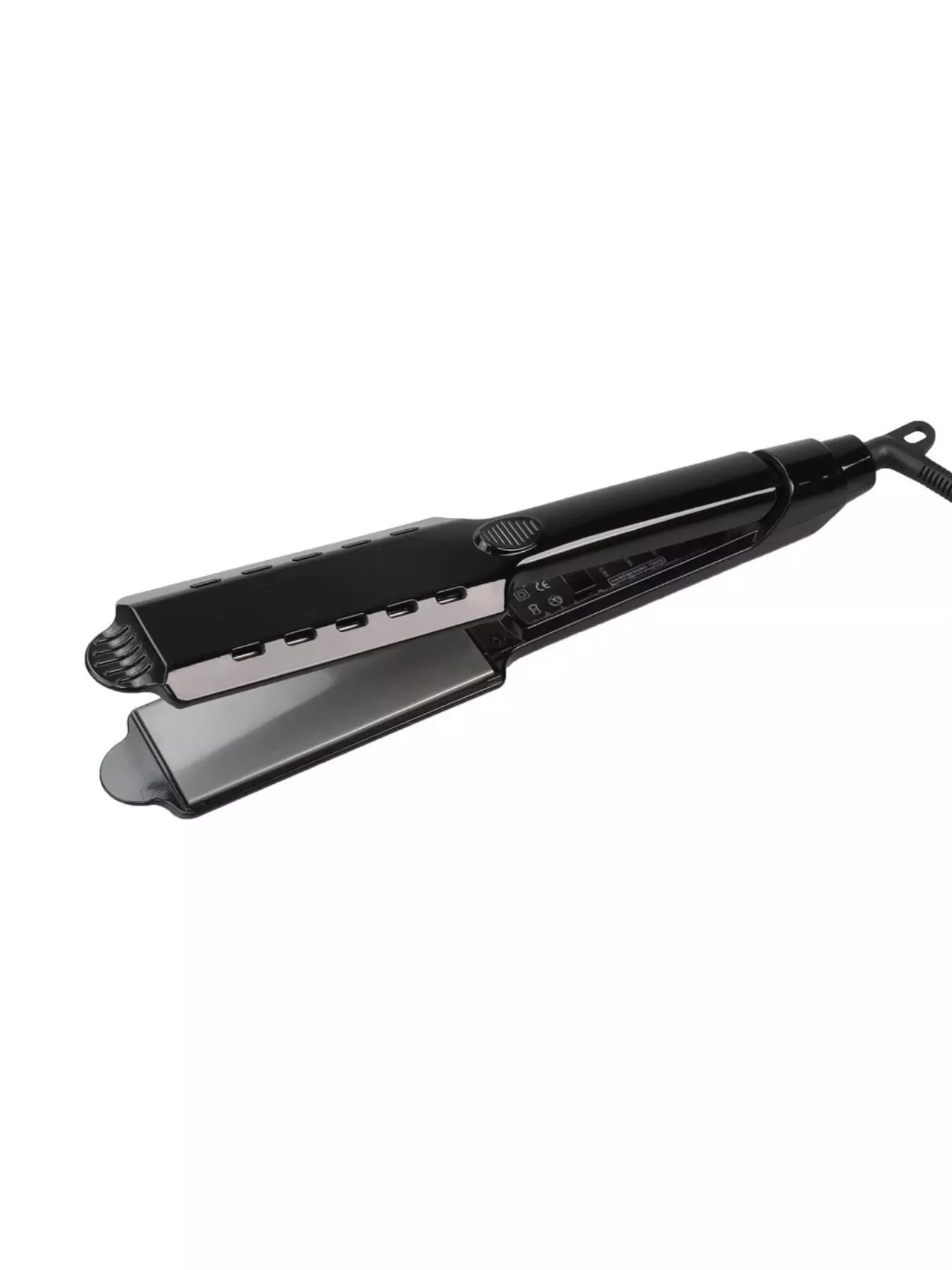 Black Trendsi fast heating hair straightener with European plug for quick styling and sleek, straight hair.