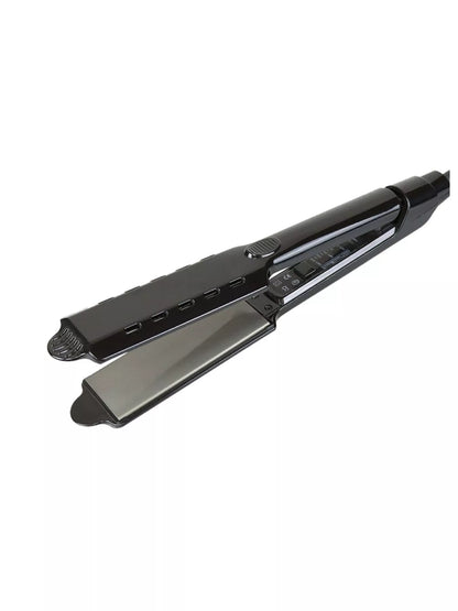 Black Trendsi fast heating hair straightener with European plug, sleek design for quick styling and smooth, straight hair.