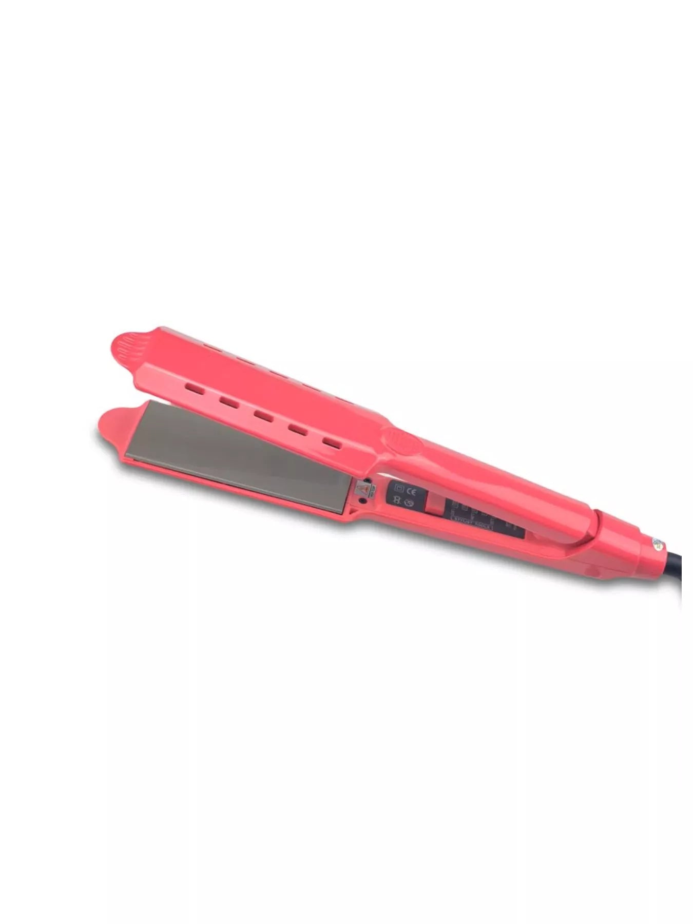 Trendsi black fast heating hair straightener with European plug, sleek design for smooth, straight hair styling.