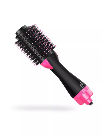 Black Trendsi hot air brush with European plug for fast heating and styling, ideal for quick hair drying and curling.