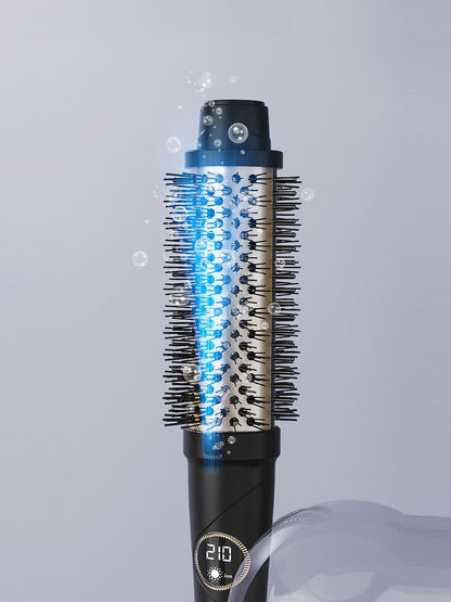Black Trendsi fast heating hot air brush with European plug for quick styling and smooth, voluminous hair.