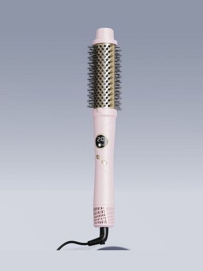 Black Trendsi Fast Heating Hot Air Brush with European plug, showcasing its sleek design and heating features for styling hair.