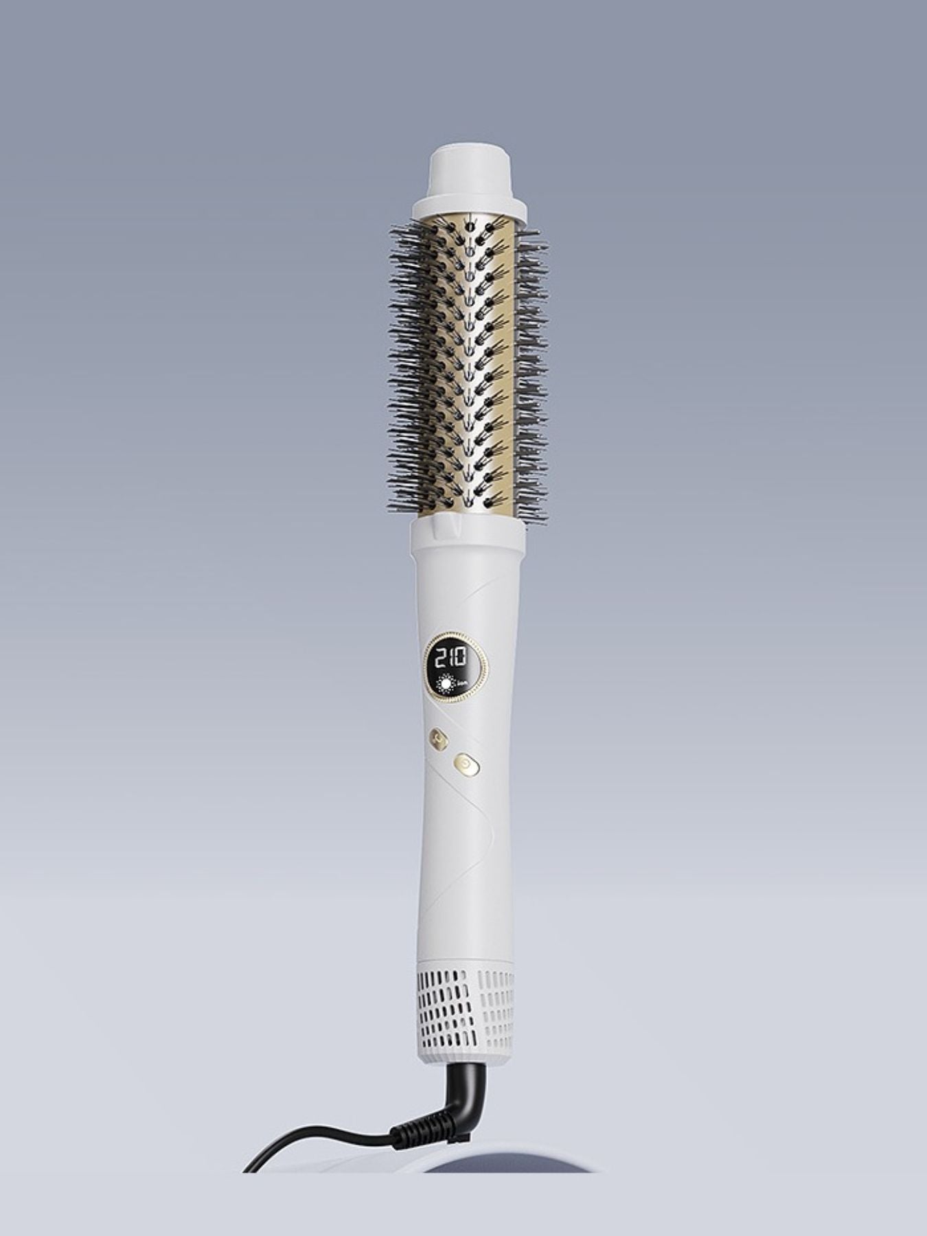 Trendsi black fast heating hot air brush with European plug for quick styling and smooth hair results.