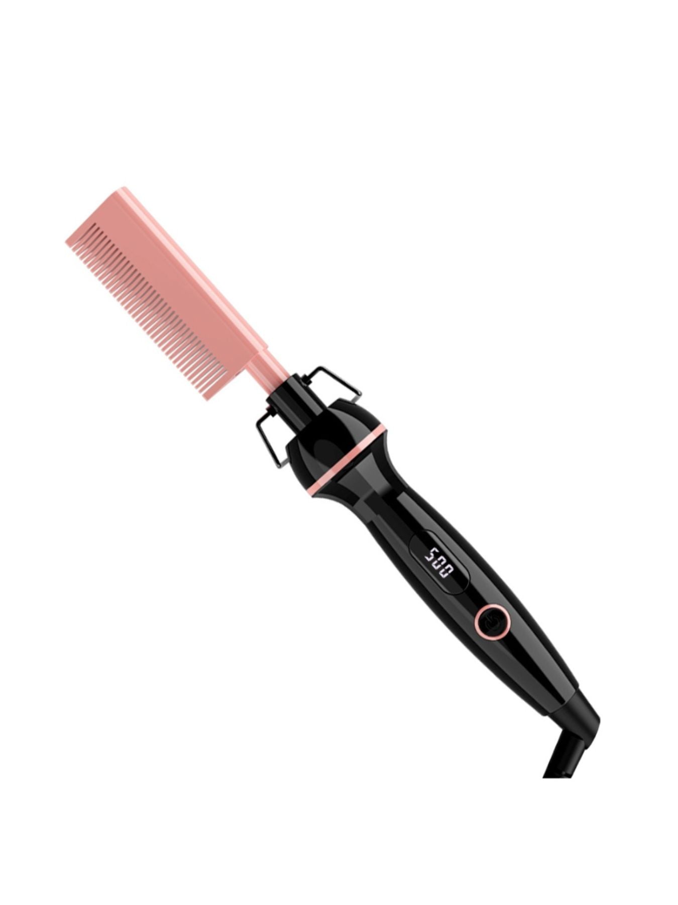 Black Trendsi fast heating straightening comb with European plug, designed for quick styling and smooth hair results.