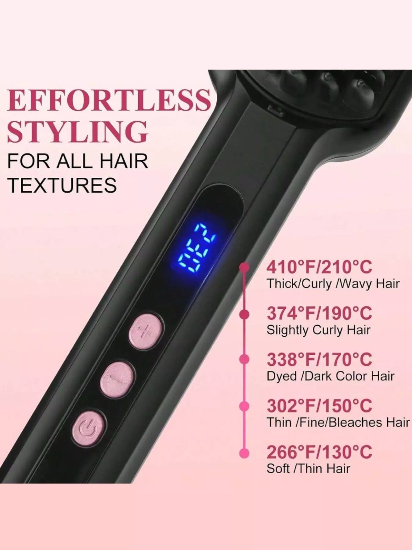 Black Trendsi frizz-free hair straightening comb with European plug, designed to smooth and straighten hair effortlessly.