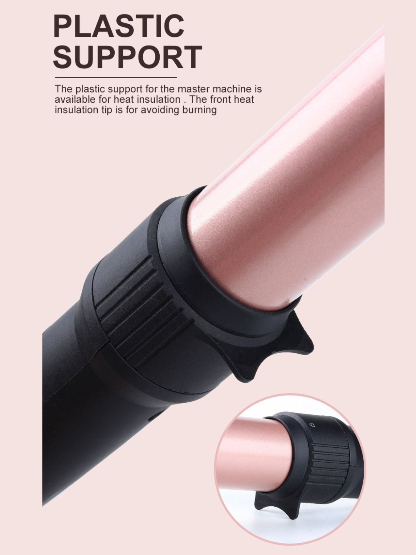 Black Trendsi interchangeable curling iron with European plug, featuring multiple barrel attachments for versatile styling.