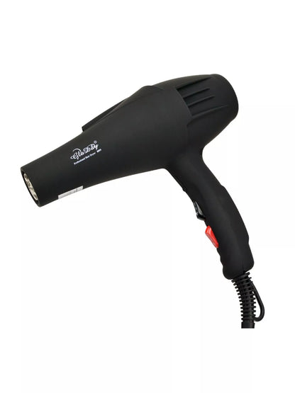 Black Trendsi household hair dryer with European plug, featuring multiple speed settings for versatile hair styling.