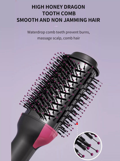 Black Trendsi multifunctional hot air straightening comb with European plug, designed for smoothing and styling hair efficiently.