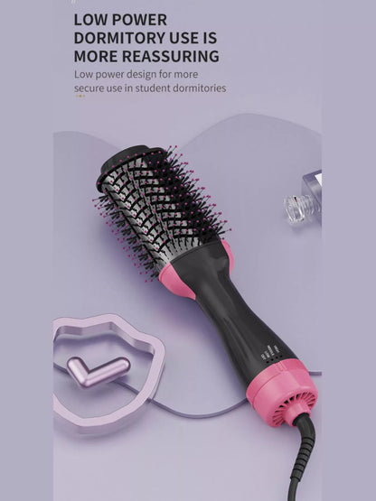 Black Trendsi multifunctional hot air straightening comb with European plug, designed for smoothing and styling hair easily.