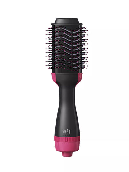 Black Trendsi multifunctional hot air straightening comb with European plug, designed for smooth, sleek hair styling.