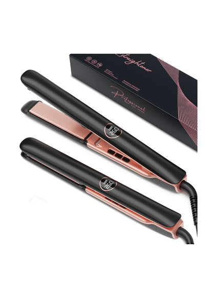 Trendsi professional hair straightener with black finish and European plug, designed for sleek, straight hair styling.