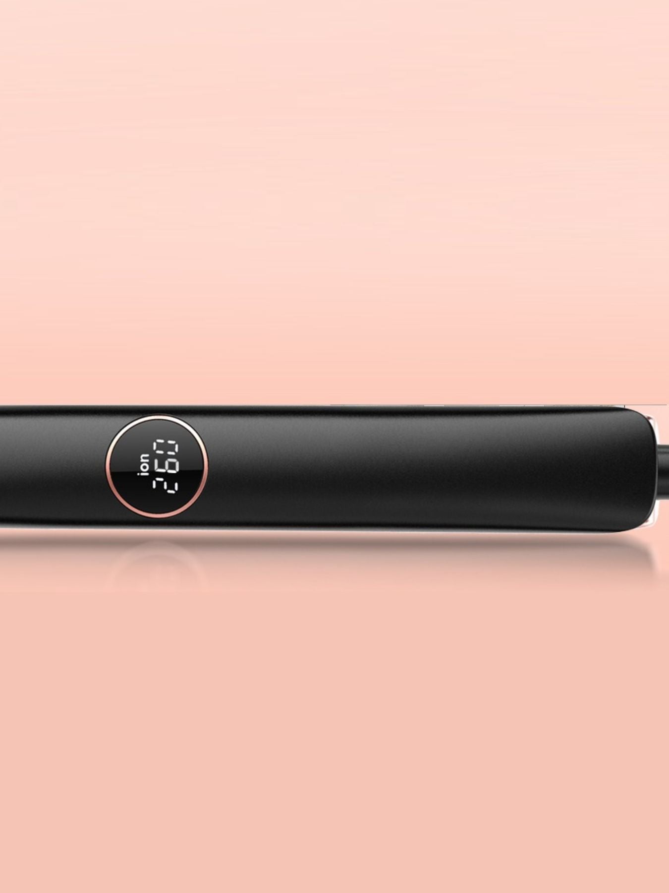 Black Trendsi professional hair straightener with European plug, featuring sleek design and ceramic plates for smooth styling.
