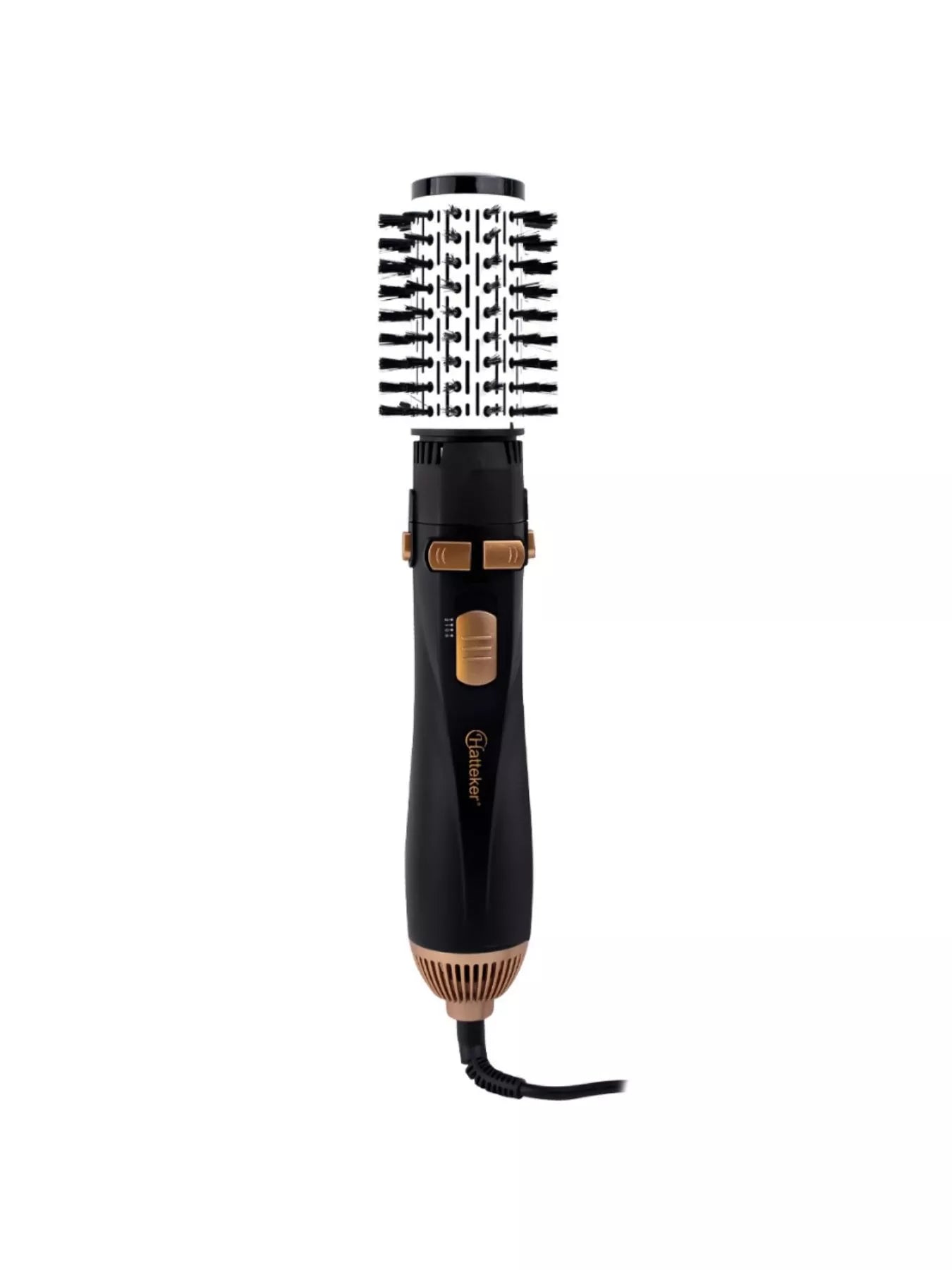 Trendsi black and gold 4-in-1 household hair dryer kit with European plug, includes multiple attachments for versatile styling.
