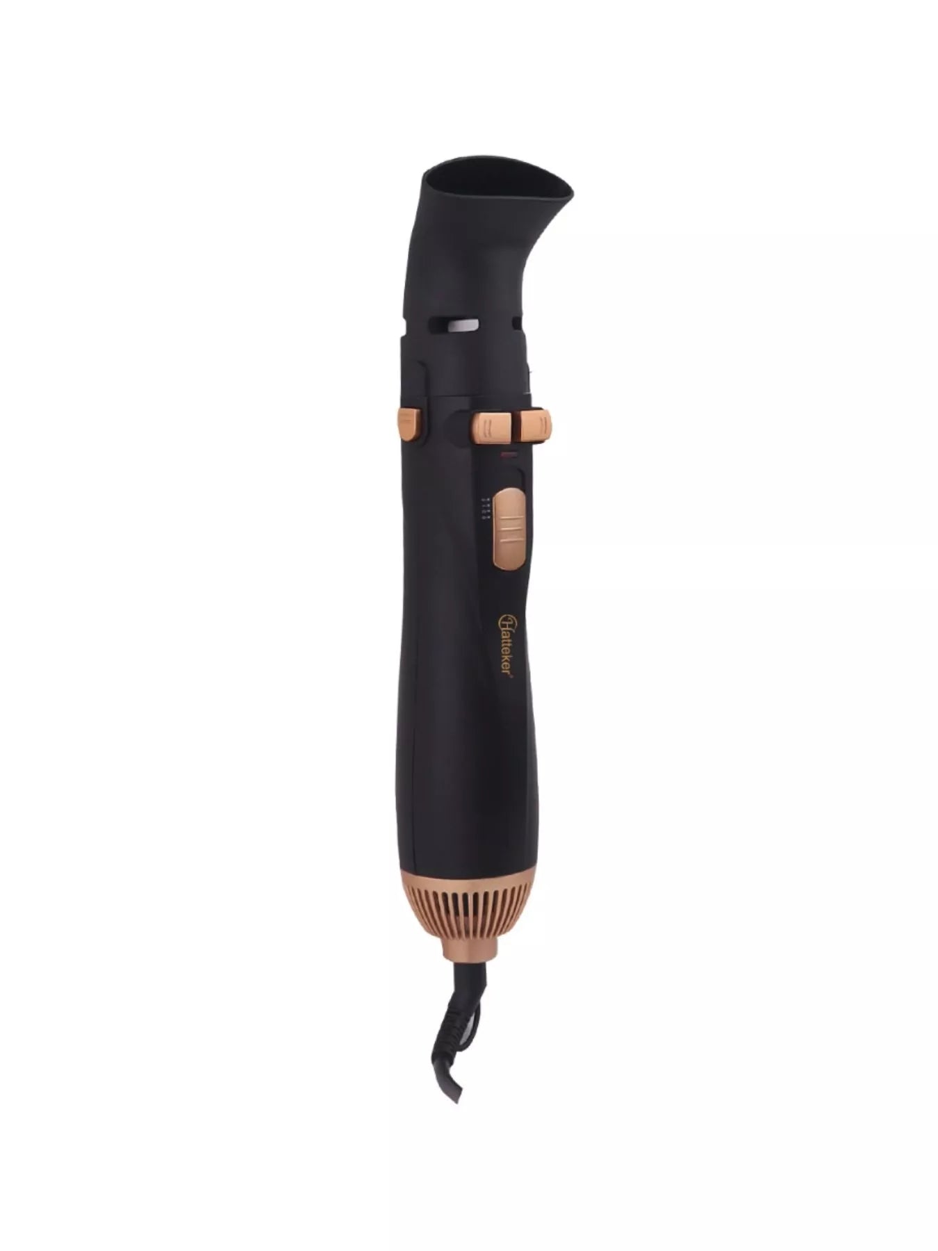 Trendsi black and gold 4-in-1 household hair dryer kit with European plug, includes multiple attachments for versatile styling.