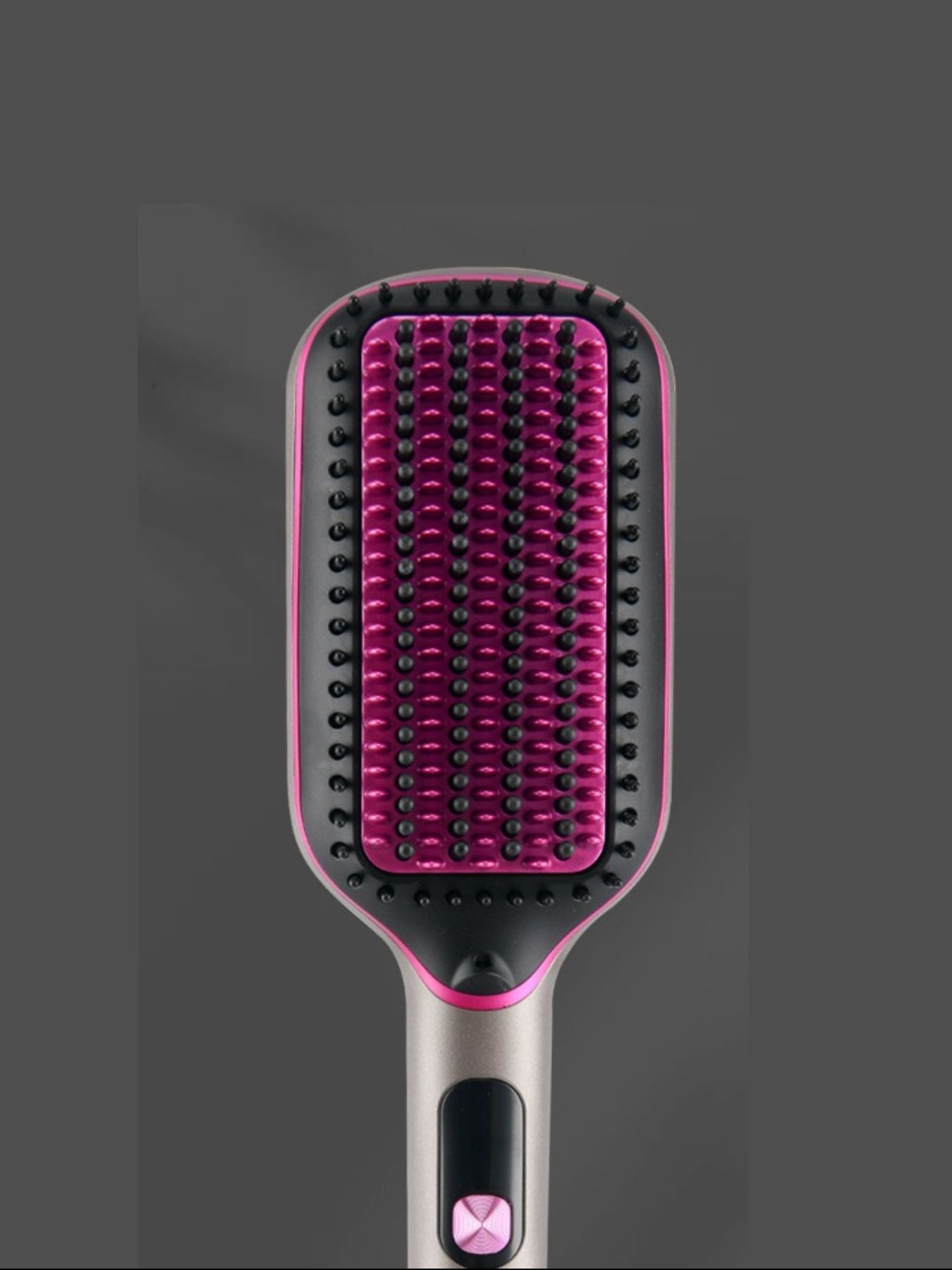 Black and gold Trendsi anti-scald straightening comb with European plug, fast heating for safe, easy hair styling.