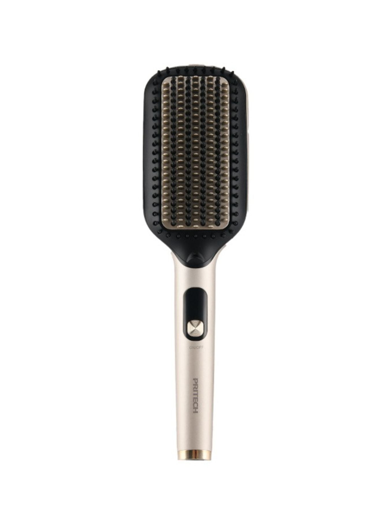 Trendsi black and gold fast heating anti-scald straightening comb with European plug for safe hair styling.