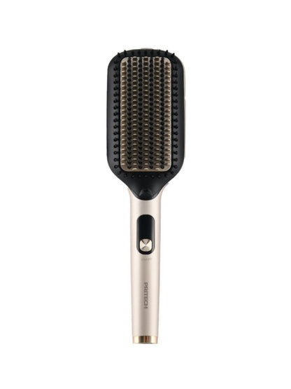 Trendsi black and gold fast heating anti-scald straightening comb with European plug for safe hair styling.