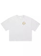 Men's black graphic round neck short sleeve T-shirt from Trendsi, featuring bold design and comfortable fit.