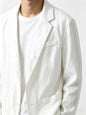 Black men's plus size long sleeve button-up blazer, stylish and tailored, perfect for formal or casual occasions.