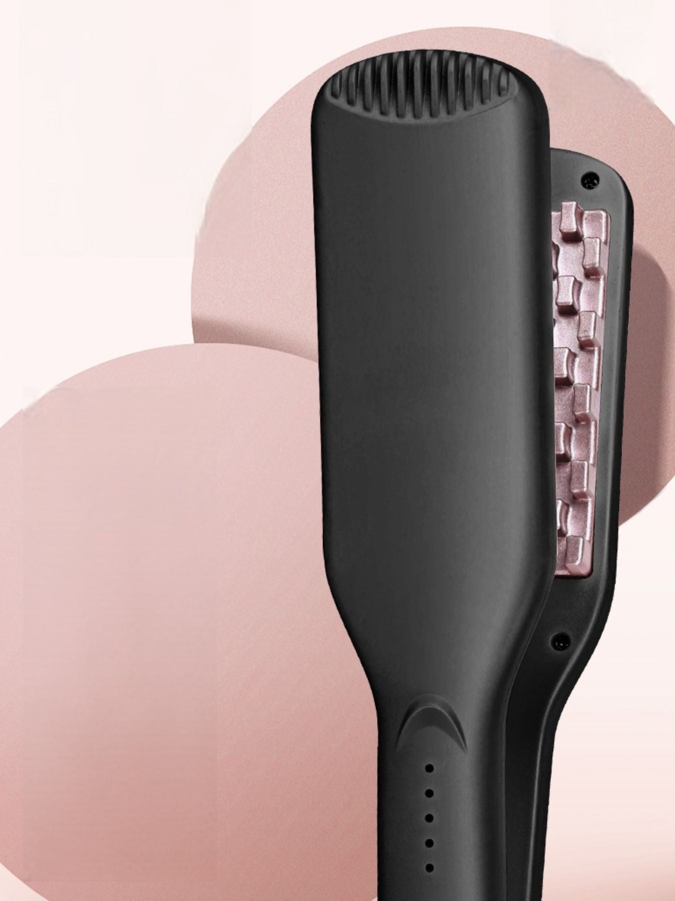 Black Trendsi adjustable temperature hair straightener with North American plug and ceramic plates for sleek styling.