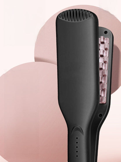 Black Trendsi adjustable temperature hair straightener with North American plug and ceramic plates for sleek styling.