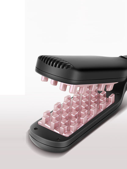 Black adjustable temperature hair straightener by Trendsi with North American plug, featuring sleek design and ceramic plates.